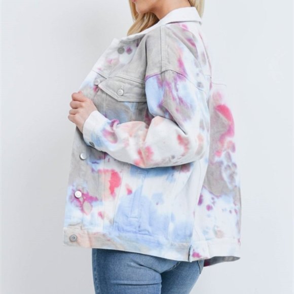 IVORY TIE DYE JACKET - Picture 4 of 6